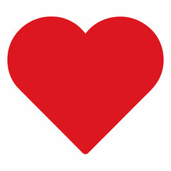 red heart on white background