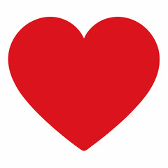 red heart on white background