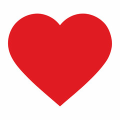 red heart on white background