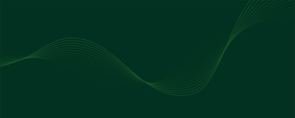 Abstract green wave background