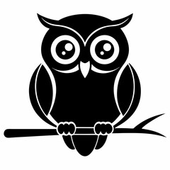 owl on brancowl on white backgroundh