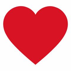 red heart on white background