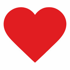 red heart on white background