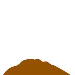 Flat Style Earth Mound Vector Illustration