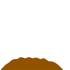 Flat Style Earth Mound Vector Illustration