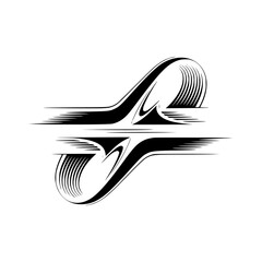 Abstract Wave Graphic Design, Minimalist Style, Decorative Element