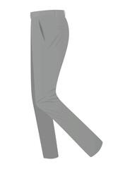 Grey chino pants. vector illustration