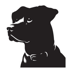 Vector silhouette of a dog, Dog illustration, Dog art, Dog drawing, Pet Animal Silhouette.