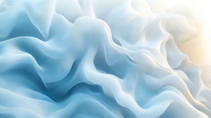 Obraz premium Flowing Elegance – A Dance of Translucent Shapes in Cool Tones