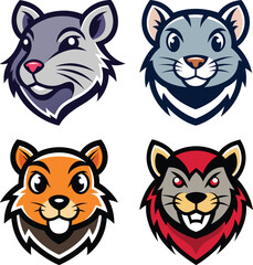 Fototapeta premium Gerbil head mascot logo design vector