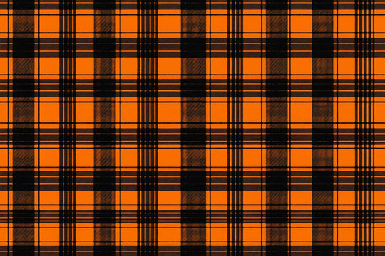 orange plaid seamless pattern
