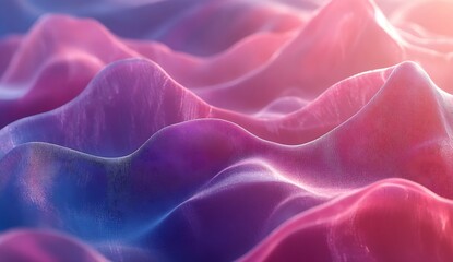 Obraz premium Abstract close up view of colorful flowing waves creating an artistic textured background for design : Generative AI