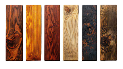 Wood Grain Textures isolated on transparent background