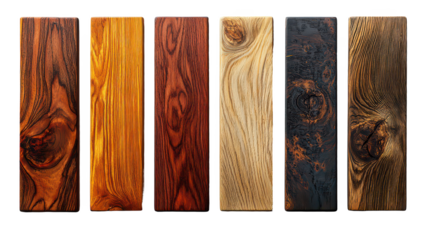 Wood Grain Textures isolated on transparent background