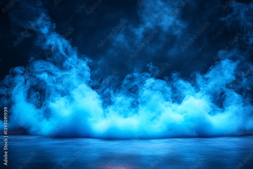 Aufkleber ethereal blue smoke rising creating mystical atmosphere perfect for backgrounds or special effects f