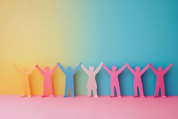 Fototapeta premium Diverse People Holding Hands Teamwork Collaboration1