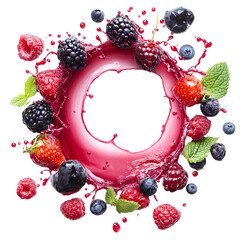 Berry Splash Juice Explosion Fresh Fruit © MdAtiqur