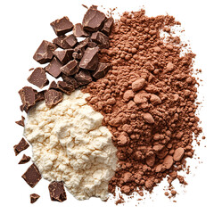 Chocolate cocoa powder and whey protein blend
