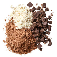 Cocoa powder whey protein chocolate chunks baking ingredients