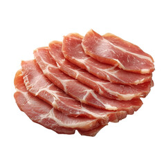 Slices of delicious cured ham ready to eat,