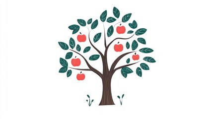 Apple tree illustration