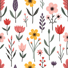 seamless pattern with flowers