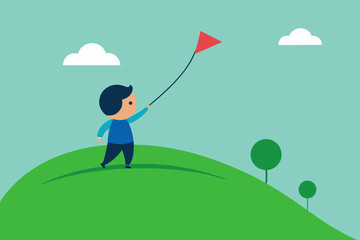 boy fishing on the lake