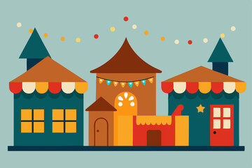 Fototapeta premium vector illustration of a city