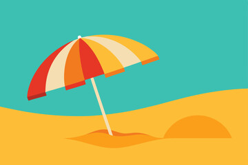 yellow beach umbrella