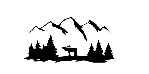 Fototapeta premium High-Quality Silhouette Images for Your Creative Projects. bird Silhouette. animal Silhouette. people Silhouette. victor illustration.