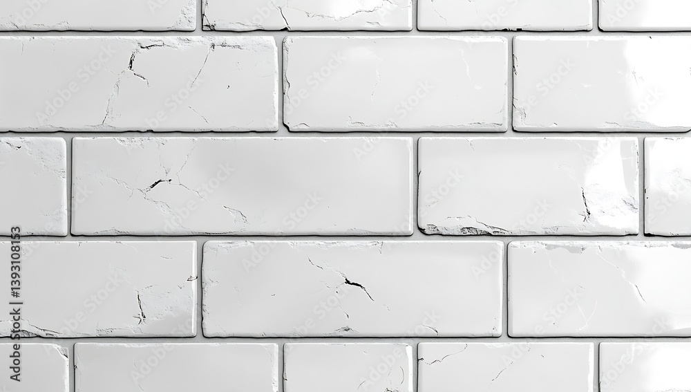 Poster white brick wall texture background modern and clean interior design element urban style pattern neu