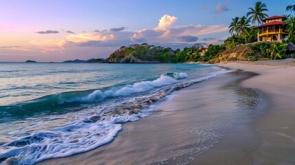 Beach with a house in the background