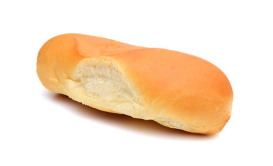 Stack bread on white background 
