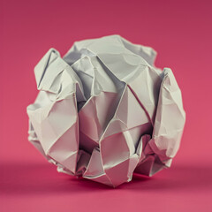 Obraz premium Abstract Crumpled Paper Ball Texture