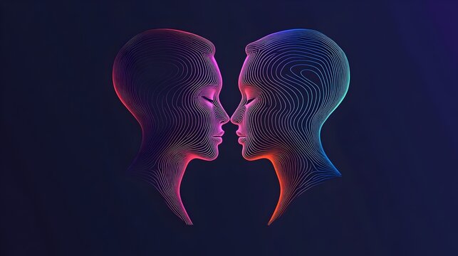 A minimalist icon logo featuring two profile face silhouettes formed with identical parallel strokes.
Concepts : Artificial intelligence, deep learning, neural networks, facial recognition, human-comp