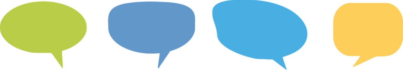 Message comments chat box. Collection of speech bubbles