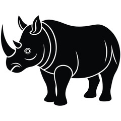 rhinos ,vector sihouette
