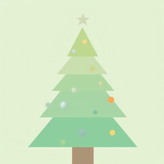 Obraz premium This conical tree uses a soft gradient to convey a dreamy, festive atmosphere. Perfect for websites, greeting cards, or marketing materials needing a gentle holiday touch.