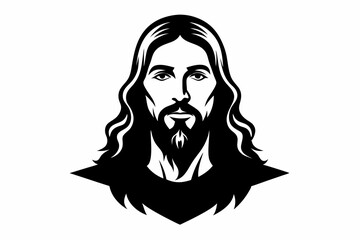 jesus christ sihouette black vector