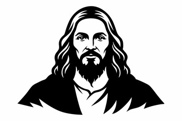jesus christ sihouette black vector