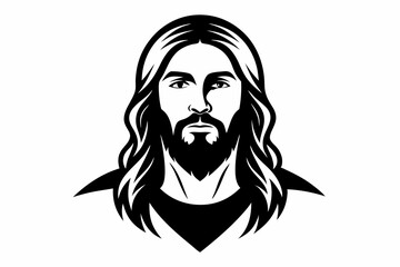 jesus christ sihouette black vector