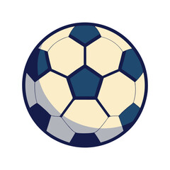 Fototapeta premium Minimalist vector illustration of Soccer Ball design on white background