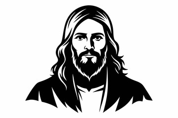 jesus christ sihouette black vector