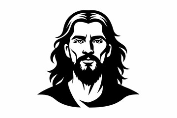 jesus christ sihouette black vector