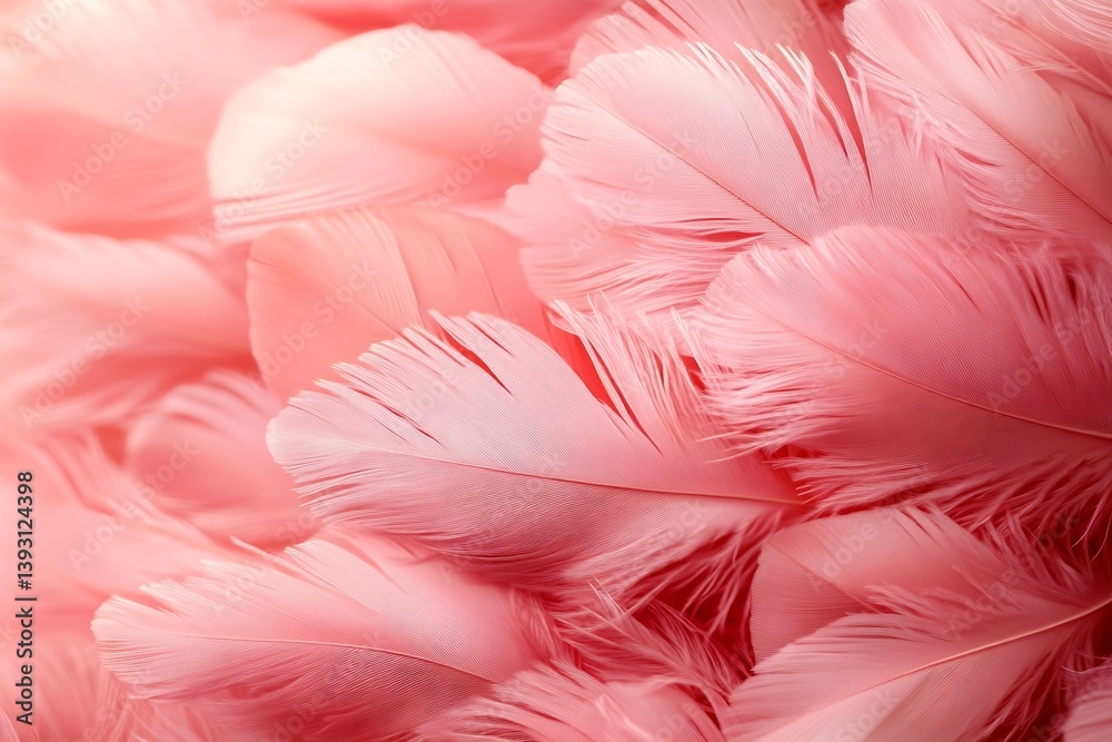 Poster soft pink feathers background texture delicate and fluffy perfect for feminine design and gentle the