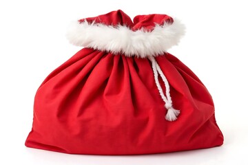 Santa claus red bag isolated on white background