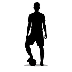 Football player vector silhoutte