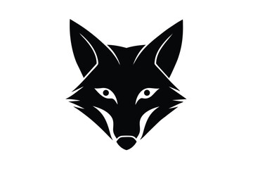Fototapeta premium a-fox--head-silhutte-vector-art-illustration-on-wh (1).eps