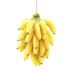 Cartoon illustration of bunch of hanging bananas