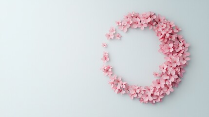 Artistic Creative floral typography made from real petals, forming an inspiring word or phrase